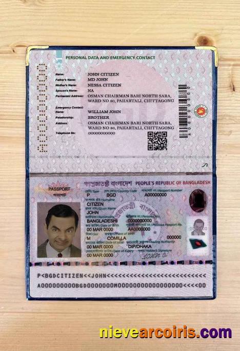 Bangladesh e-passport 2020-present photolook